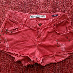 Hot pink jean shorts ZARA